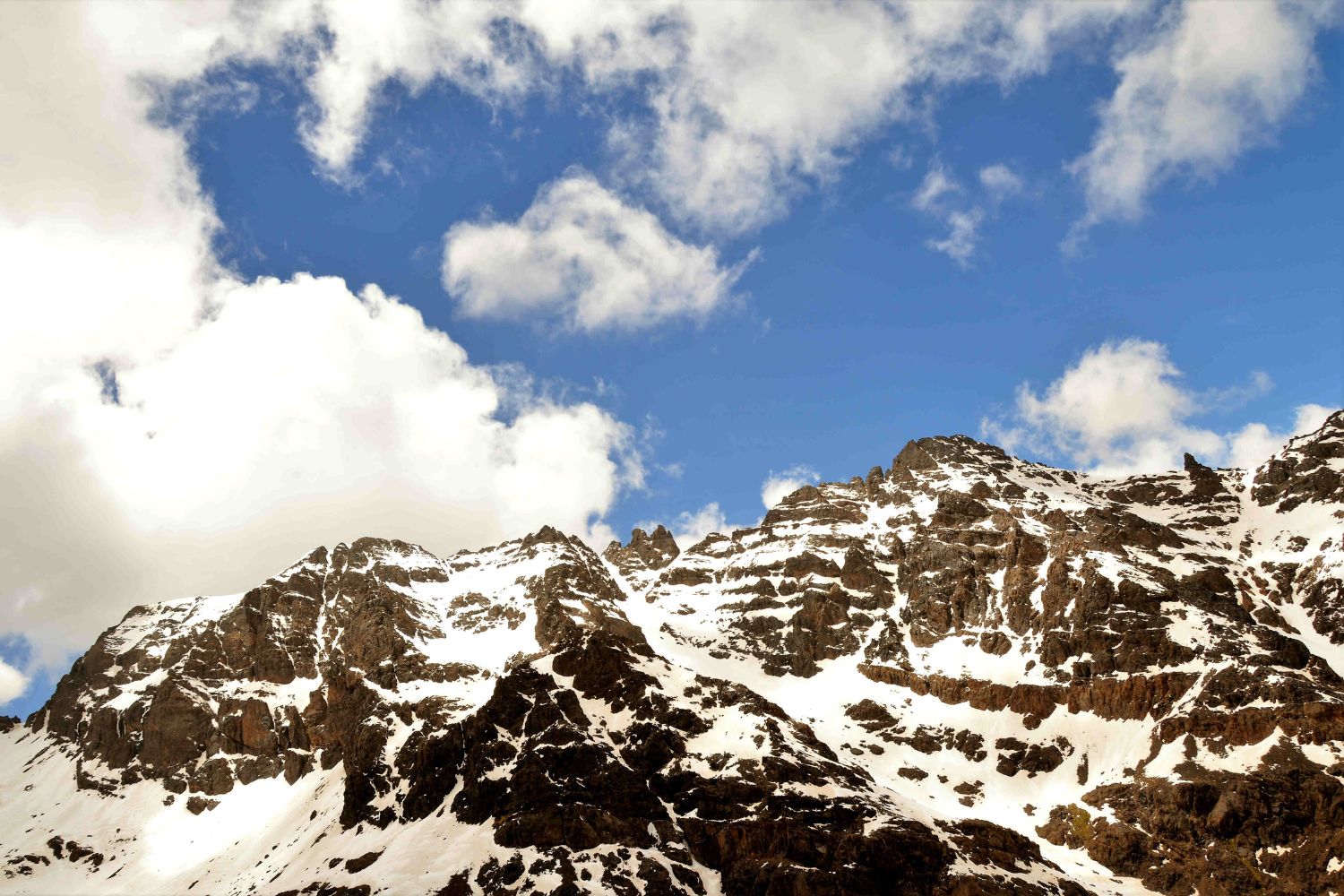 High Atlas tours from Imlil – snow-capped ridges above Imlil valley